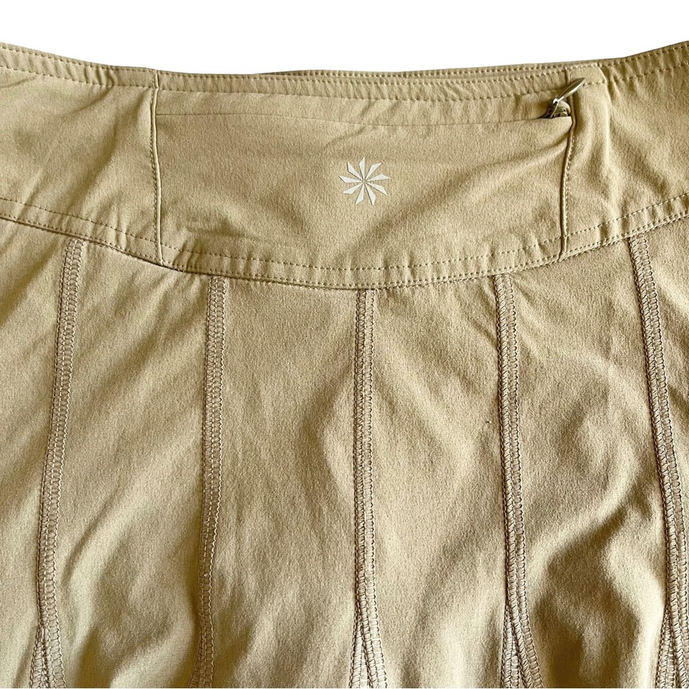 Athleta Wear About Skorts Size 0 Tan Pleated Stretch Academia Preppy Sports - Picture 5 of 9
